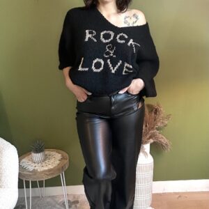 Pantalon similicuir noir Marco